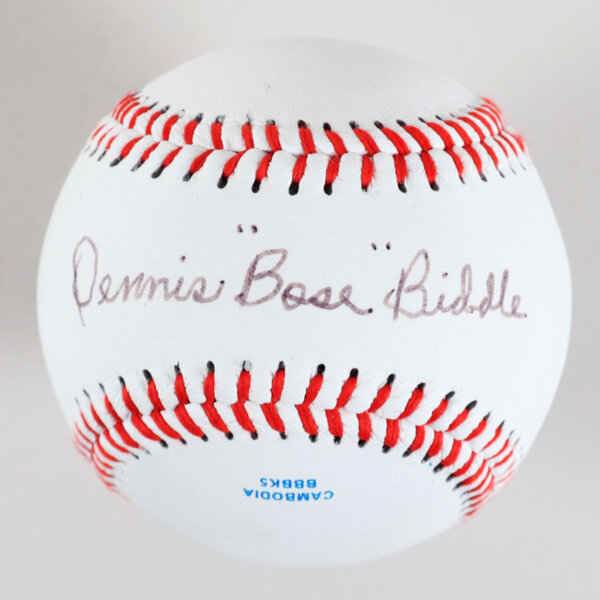 Dennis Biddle Signed Baseball Chicago American Giants - COA JSA