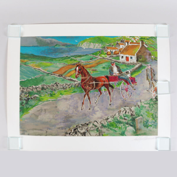 LeRoy Neiman Signed Horse & Cart in the Countryside Lithograph - COA JSA