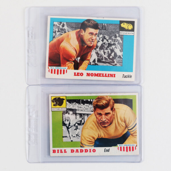 1955 Topps All-American Football Card Lot (2) Leo Nomellini #29 & Bill Daddio #70