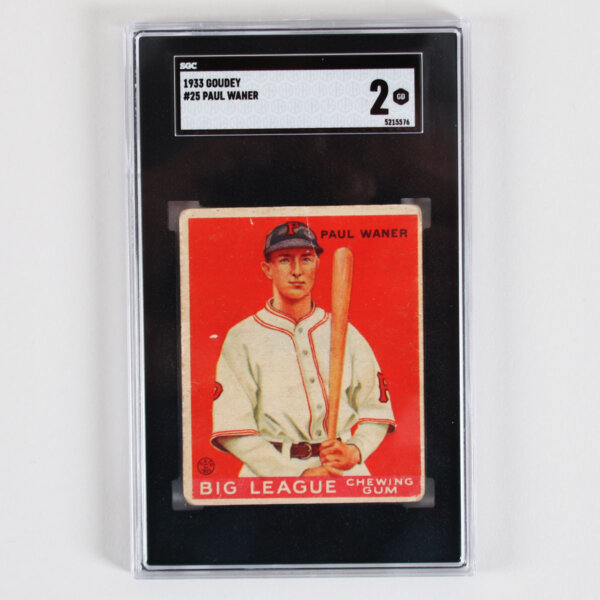 1933 Goudey Paul Waner Graded Card #25 - SGC GD 2