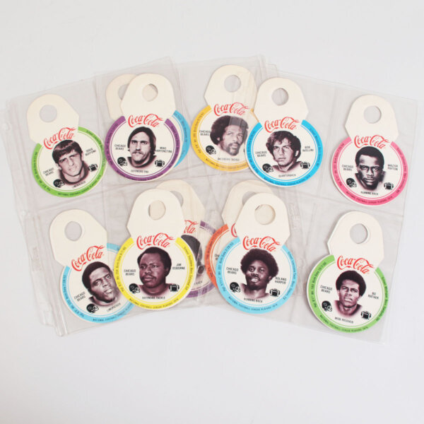 1976 Coca Cola Bears Disc Lot (23) Incl. Walter Payton Rookie RC etc.