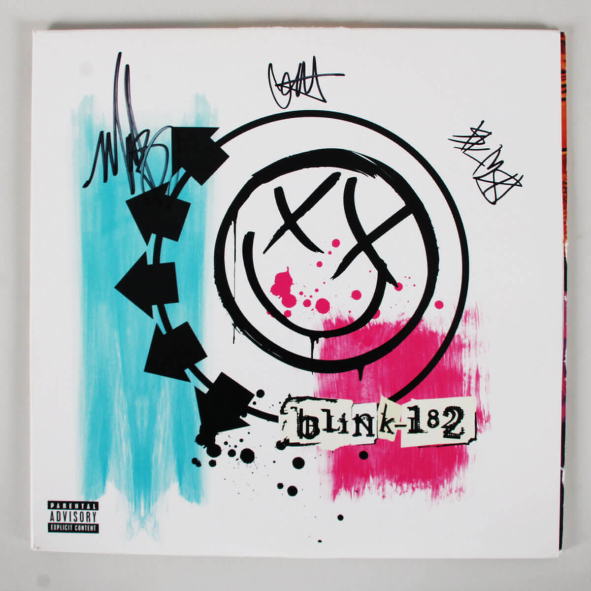 Blink 182 Signed Record Album (3) Travis Barker, Mark Hoppus etc. – COA JSA