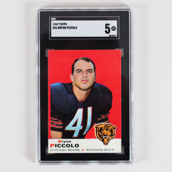 1969 Topps Bryon Piccolo Graded RC Card #26 Rookie – SGC 5