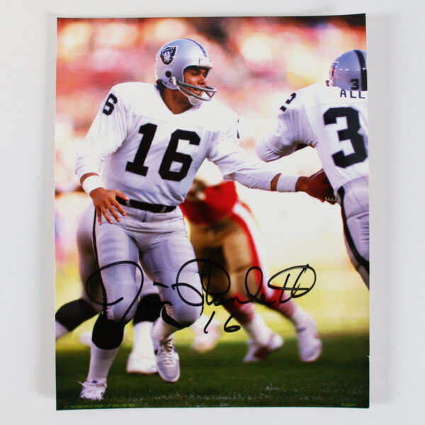 Jim Plunkett Signed Photo 8×10 Raiders – COA