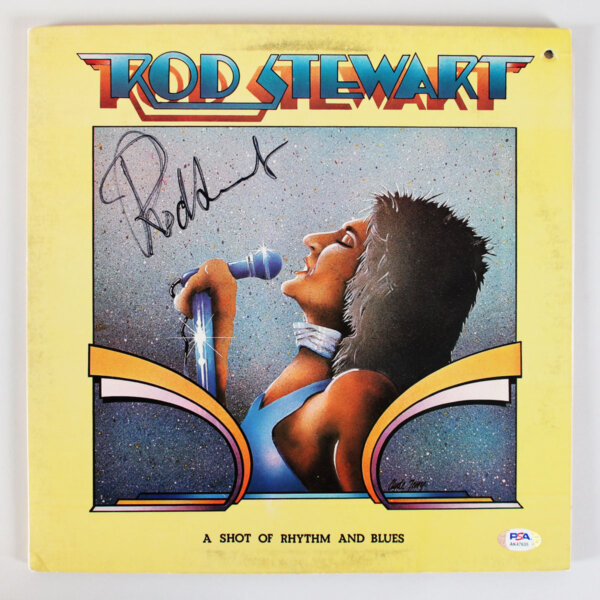 Rod Stewart Signed Record Album A Shot of Rhythm and Blues - COA PSA/DNA