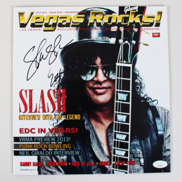 Slash Signed Magazine Gun N' Roses - COA JSA