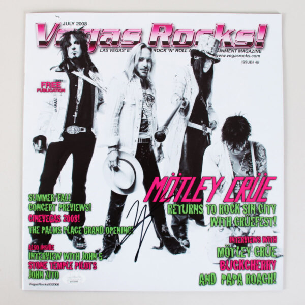 Vince Neil Signed Magazine - COA JSA
