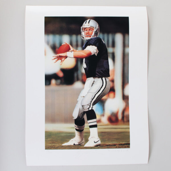 Troy Aikman Signed Lithograph Cowboys – COA