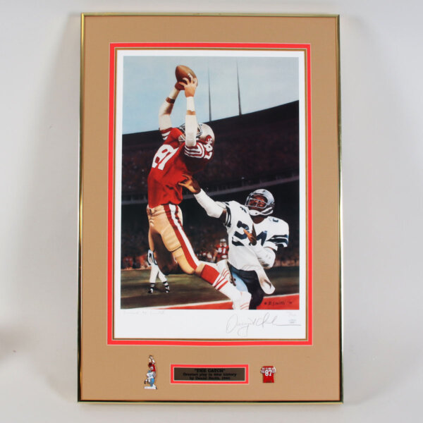 Dwight Clark Signed Lithograph 49ers The Catch – COA JSA
