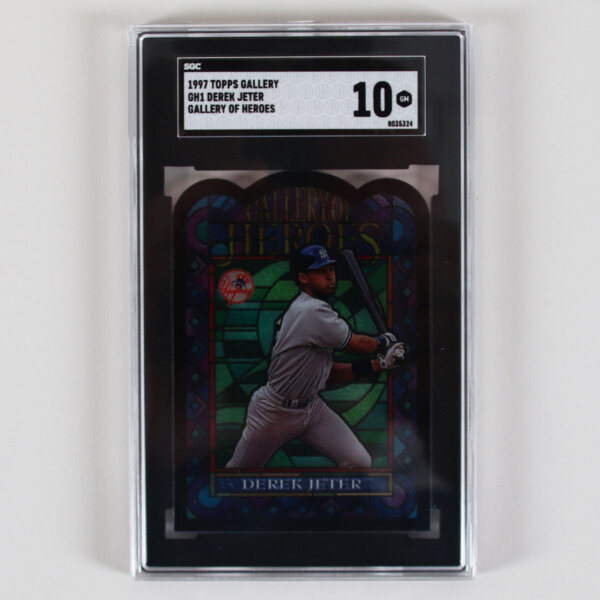 1997 Topps Gallery Derek Jeter Graded Card #GH1 Gallery of Heroes - SGC 10
