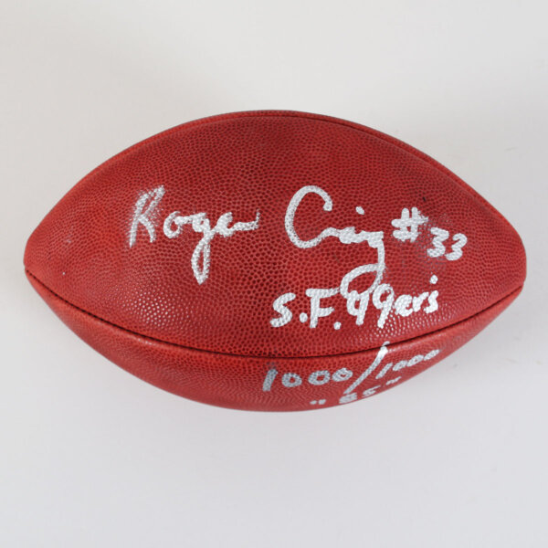 Roger Craig Signed Football 49ers - COA JSA