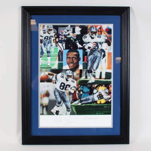 Michael Irvin Signed Lithograph Display Cowboys LE 79/270 - COA