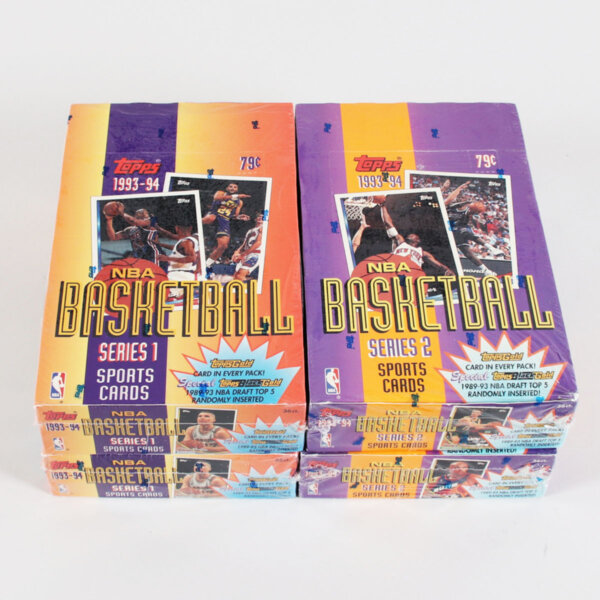 1993-94 Topps Basketball Card Boxes Sealed Lot of (4) Incl. (2) Series I & (2) II