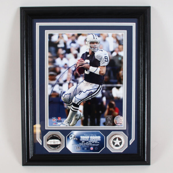 Tony Romo Signed Photo 8x10 Display - COA Player Hologram