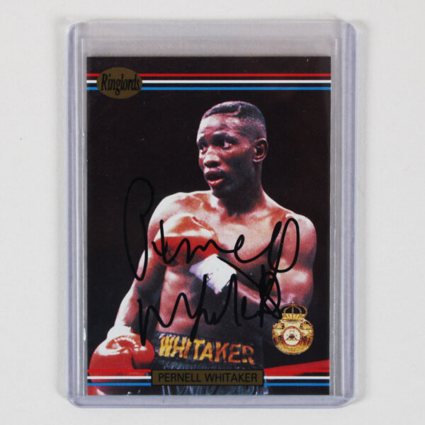 Pernell Whitaker Signed Card - COA BAS