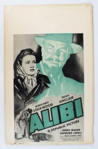 1942 ALIBI Movie Poster James Mason