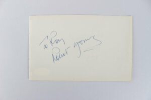 Robert Young & Ray Milland Signed Cut - COA JSA