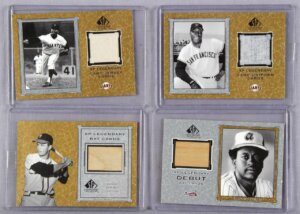 (4) 2001 SP Legendary Cuts Cards - McCovey, Marichal, Matthews & Holmes