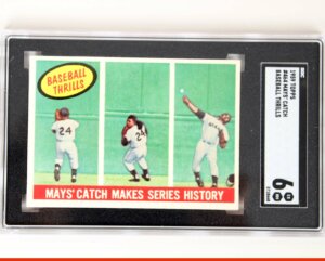 1959 Topps #464 Willie Mays Catch Baseball Thrills SGC 6 Ex/Mt Looks Better!
