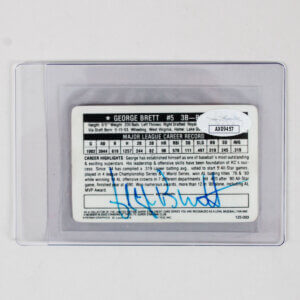 1981 Perma-Graphics Credit Star George Brett Signed Card Royals #3 - COA JSA