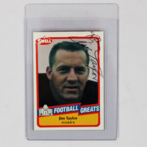 1990 Swell Jim Taylor Signed Card Packers #78 - COA JSA