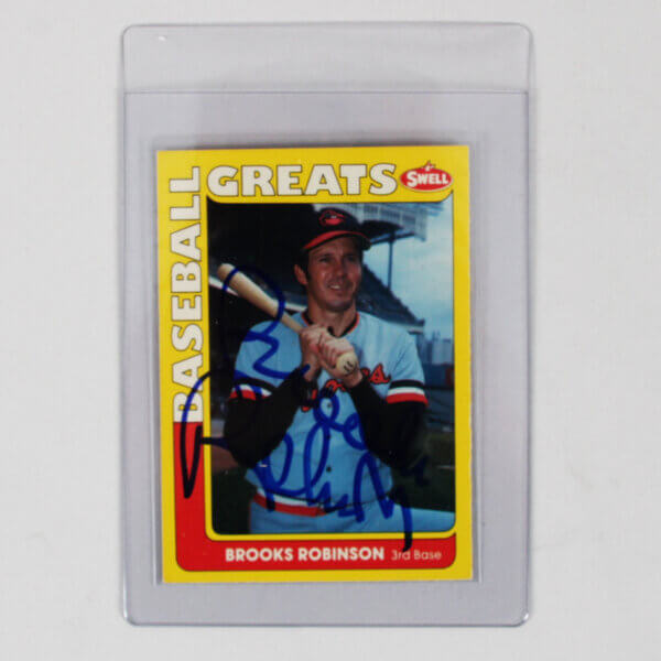 1990 Swell Brooks Robinson Signed Card Impel Greats Orioles #146 - COA JSA