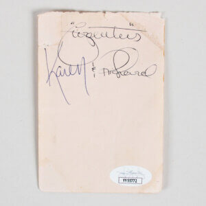 Karen & Richard Carpenter Signed Album Page - COA JSA
