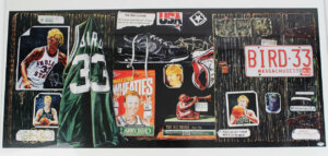 Larry Bird Signed Lithograph Celtics - COA