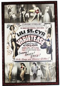 1954 Film VARIETEASE Poster - Lili St. Cyr, Betty Page, Monica Lane Colorized