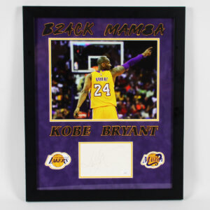 Kobe Bryant Signed Cut Photo Display Lakers - COA JSA