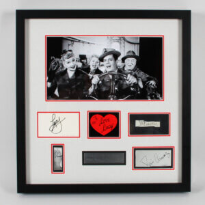 I Love Lucy Cast Signed Photo Display (4) Lucy, Desi, Vivian and Frawley  - COA JSA & BAS