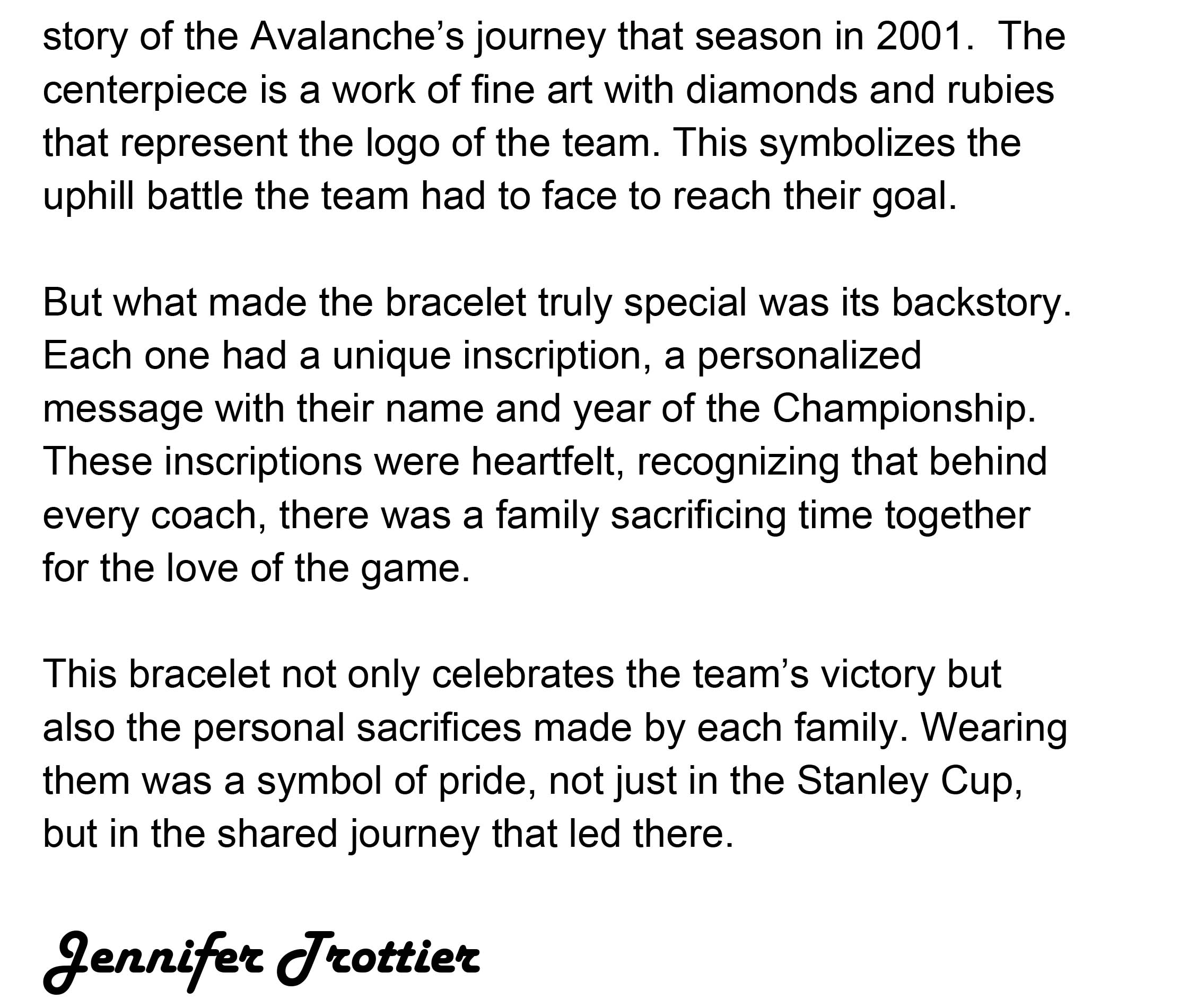 The 2001 Stanley Cup Championship was a historic moment for1-2 The 2001 Stanley Cup Championship was a historic moment for1-2
