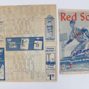 1960 Boston Red Sox Ted Williams Signed Program and Score Card