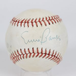 Chicago Cubs Ernie Banks Signed Baseball