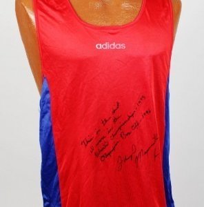 mayweather match worn jersey