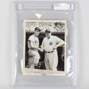 Boston Red Sox Ted Williams & New York Yankees Babe Ruth - Type 1 Press Photo (3 Very Good)