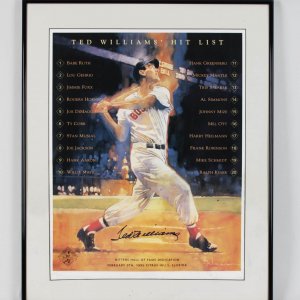 Boston Red Sox Ted Williams Signed 16x20 Poster