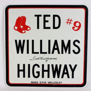 Boston Red Sox Ted Williams Signed "Ted Williams Highway" Sign