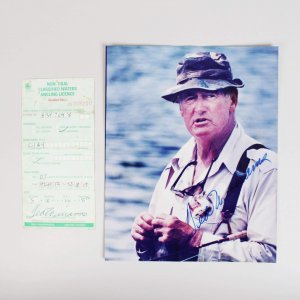 1992 Boston Red Sox Ted Williams Signed Photo & Fishing License