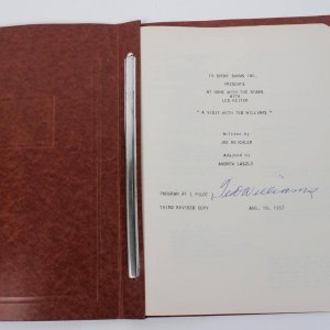 TED WILLIAMS 1957 SIGNED TELEVISION SCRIPT