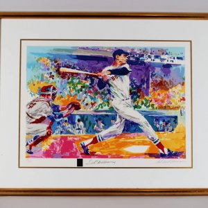 Boston Red Sox Ted Williams Signed 24x31 Limited Edition #84/270 Litho by LeRoy Neiman