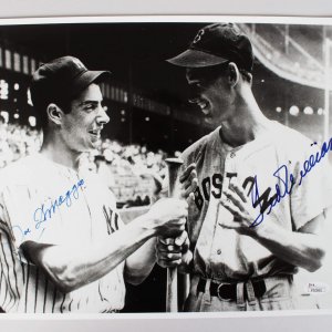 Boston Red Sox Ted Williams & New York Yankees Joe DiMaggio Signed 11x14 Photo