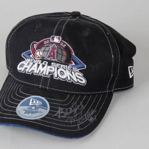 2002 Aneheim Angeles World Series Champions - Bengie Molina Signed WS New Era Cap Hat