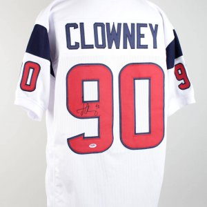 Houston Texans - Jadeveon Clowney Signed & Inscribed (90) White Jersey (Signature 9-10)
