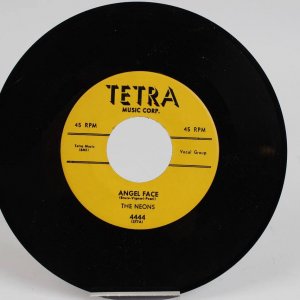 THE NEONS Angel Face / Kiss Me Quickly 45 Doo Wop ORIGINAL PRESS Tetra