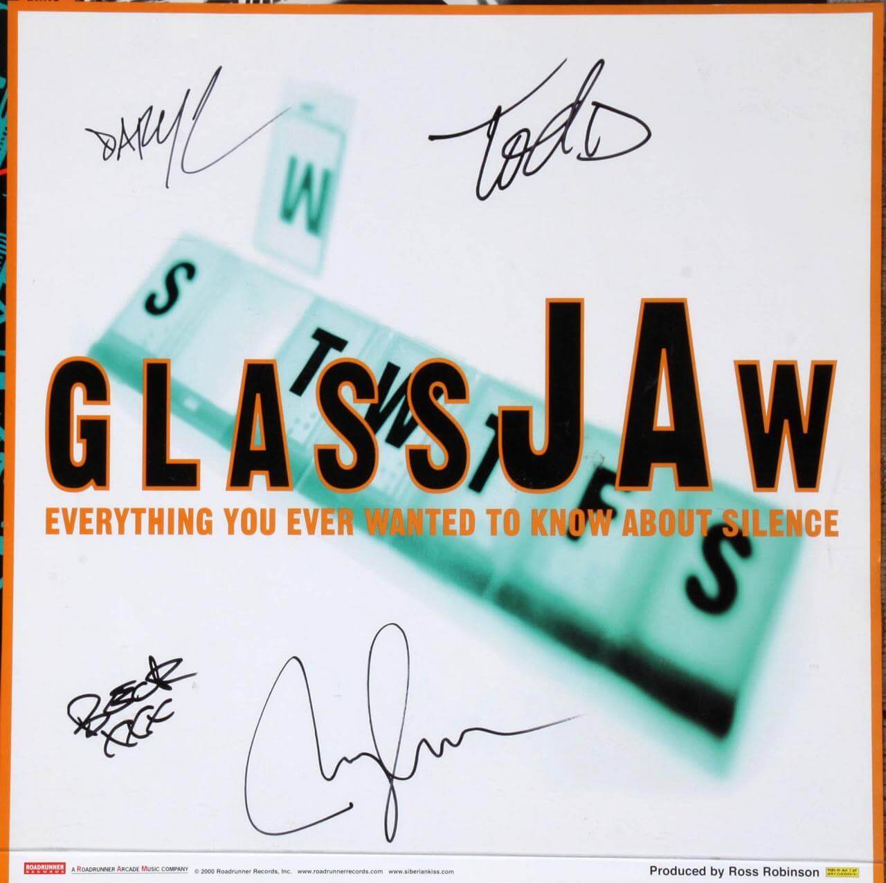 Four Signed Music Band Posters John Scofield, Glassjaw, Chimara