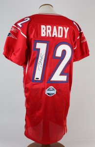 Patriots Tom Brady Signed Reebok Authentic All-Star 2006 Pro Bowl Red Jersey (Tristar)