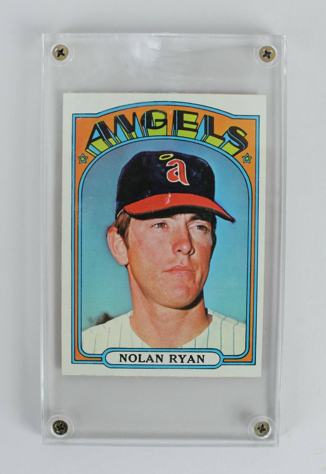 Nolan Ryan Signed Baseball 1972 Topps Card Angels COA Memorabilia 