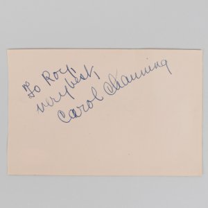 Carrol Channing & Betsy Blair Signed 4x6 Cut (JSA)