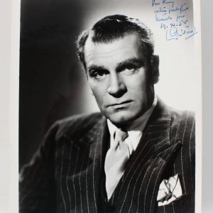 Actor - Laurence Olivier Signed & Inscribed 8x10 Photo (JSA)